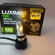 PUTIH MOTORCYCLE FRONT LED LIGHTS H4 H6 H7 NINE LUXIMOS M6 ACDC 6 SIDES WHITE YELLOW