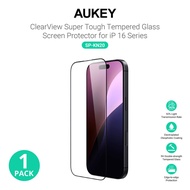 AUKEY SP-KN20 ClearView Super Tough Tempered Glass Screen Protector for iPhone 16 / 16 Plus / 16 Pro