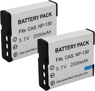 NP-130 Replacement Camera Battery 3.7V 2000mAh for Casio Exilim EX-10 EX-FC300 EX-H35 EX-ZR100 EX-ZR