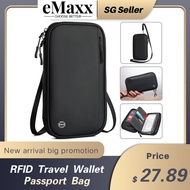 RFID Wallet Travel Bags Passort Covers Portable Men Travel Bag Home Pouch Organiser Credit Card Bag Water-proof for Cash