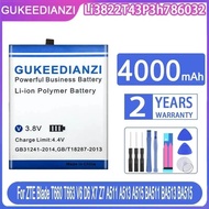 Mobile Phone Battery Li3822T43P3h786032 4000mAh For Zte Blade T660 T663 V6 D6 X7 Z7 A511 A513 A515 B