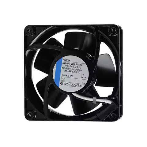 Cooling Fan 4656N 230V 0.12A 19/18W 12cm 12038 120*20*38mm 2-Pin Connector Terminals