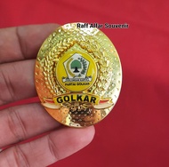 PIN GOLKAR MODEL BATIK OVAL MAGNET