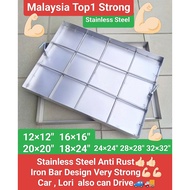 💪🏻Malaysia Top_1 Strong Manhole Cover Stainless Steel Heavy duty ThickTebal 12x12 16x16 18x24 21x27