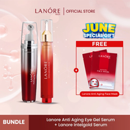 Paket Lanore Anti Aging Eye Gel 15GR + Lanore Intelgold Serum 10GR + Bonus Mirror Lanore