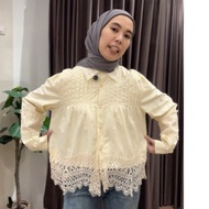KEMEJA Lace crop top shirt by iymported.store bkk ecinos riamiranda