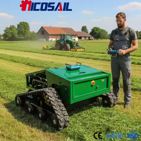 800mm RC Lawn Mower Custom Remote Grass Cutter for Agriculture Garden and Rough Terrain Use