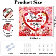 Lofaris Galentines Day Garage Door Decorations 7x8ft - Happy Galentines Day Banner Cover for Party D
