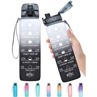 Sports Space Gradient Large Capacity Frosted Cross-Border Water Bottle Bounce Water Bottle Plastic 1
