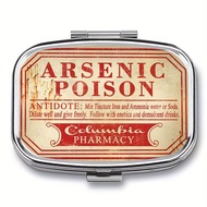 Vintage Arsenic Poison pill box 2-compartment.