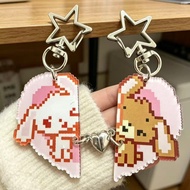 Sanrio Sugarbunnies Magnetic Keychain, Cute Rabbit Couple Charms, Bag Accessories & Mini Gifts match