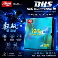 DHS Hurricane 3 Neo National Blue Sponge rubber (BLACK ONLY) dhs table tennis rubber