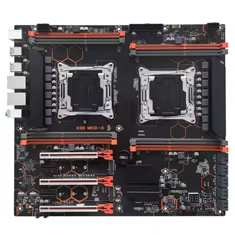 X99 MD8-3 Dual CPU Motherboard LGA2011-3 Supports Xeon E5 2629 2649 2666 2673 2678 V3 2696 V3 CPU DD