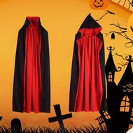 Devilish Halloween Vampire Hooded Cape For Adult And Kids Cosplay Costume
