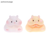 【AMSG】 Super Soft Cute Q-Bullet Simulated Hamster Fidget Toy Mini Squishy Toys Kawaii Stress Relief Squeeze Toy TPR Deion Toy Hot