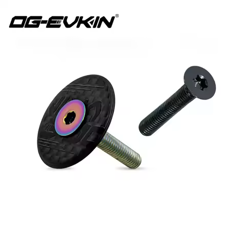OG-EVKIN HC-001 Carbon Fiber Headset Top Cap Titanium Bolt M6 X 35mm 1-1/8" Super Light 6.2G Bicycle