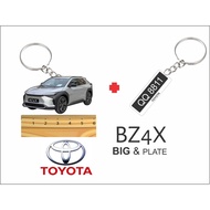 toyota bz4x silver keychain 2d