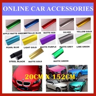 (20cm x 152cm) Satin Matte Chrome PVC Wrap Sticker Car Wrap Film Body Wrapping