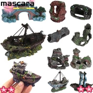 Fish Tank Decoration Rock Cave Fish Hiding Wreck Barrel Pet Supplies