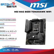 MSI Motherboard MAG B650 TOMAHAWK WIFI ( AM5 | ATX | DDR5 x 4 | M.2 x 3 | PCIEx16 x 2 | RGB x 2 | AR