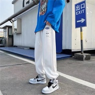 Korean loose sweatpant wide leg candy baggy sweat pants for men slocks pants men straight cut pants