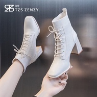 TZS Zenzy Clarine Heels - Women's Heels Boots - Fashionable Heels Boots - Chunky Heels Boots