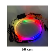 แถบไฟเลี้ยวกลางวัน RGB LED DRL APP อุปกรณ์เสริม สำหรับรถยนต์ 2 ชิ้น 30 cm 60 cm