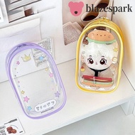 BLAZESPARK 10cm Transparent Doll Bag, Cartoon Design Clear Doll Storage Bag, Mini PVC Display Zipper