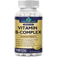 Vitamin B-Complex + CoQ10 + Vitamin C Supplement, 120 Veggie Softgels