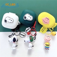 For EarFun Air Pro4i-TW230 Case Silicone Soft Case Cartoon Keychain Cute Snoopy Finger Ring Pendant 