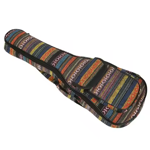 ​23" ​Ukulele Bag​ ​Double Shoulder Strap​ ​Ethnic Style ​Ukulele Gig Bag​ ​With Adjustable Shoulder