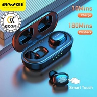 Awei T13 Pro Bluetooth Earphones Wireless Earbuds Bass In-Ear TWS Fone Headphone With Mic HiFi Stere