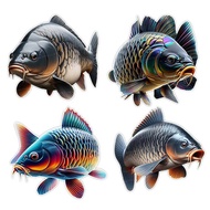 Creative Fish Car Sticker Outdoor Sports Go Fishing Automobiles & Motorcycles Waterproof Kayak Boat 