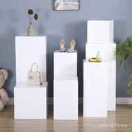 Exhibition Table Commercial Table Curved Paint White Women's Wooden Table Exhibition Cabinet Chang D