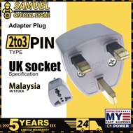 Gift 2-pin to 3-pin adapter plug socket adapter UK plug
