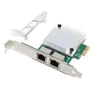 (HMZC) 2 RJ45 Port PCIe X1 Dual Gigabit Realtek 8111F+ ASM1082E Chipset Filter PCI-E Computer Lan Ne