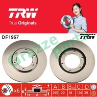 (2pc) TRW Disc Brake Rotor Front for DF1967 Nissan Safari Y60 6 Holes (295mm)