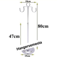 GANTUNGAN Chrome STEEL 2 SIDED BAG HANGER