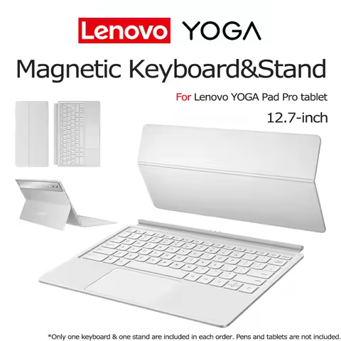 Original Lenovo Yoga Tab Plus Keyboard Pack 2-in 1 Combo Magnetic Stand Back Shell Multi-angle 12.7-