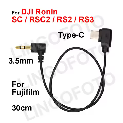 Type C to RSS 3.5 mm for DJI Ronin SC / RSC2 / RS2 / RS3 Stabilizer Control Cable 30cm Type-C 3.5mm 