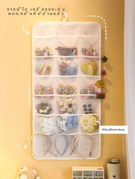 เด็ก Hairpin Headwear Organizer แขวนผนังกระเป๋าผ้า Art เก็บ Hairband ผู้ถือห้องนอน Solution