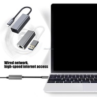 CH* Portable Type C Networking Converters 100Mbps Speed USB3 0 Interface for Devices
