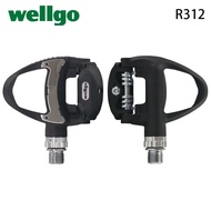Wellgo Original R312 Sealed Bearing Carbon CR-MO 9/16" Road Bicycle Clipless Bike Pedals Two Pair Cl