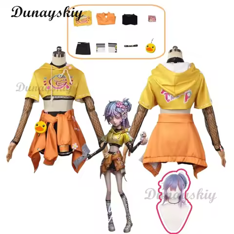 Yellow Duck Perfumer Cosplay Vera Nair Cosplay Game Identity V Costume Buffy Uniform Wig Party Anime