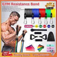 Gym 11pcs/Set Exercise Resistance Bands Yoga Fitness Home elastic Gym Kit Pull Rope gym Set Alat Sen