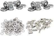 20Pcs F695-2RS Bearing 5x13x4mm Flanged Miniature,100Pcs M5 x 1mm Stainless Steel Metric Flat Washer