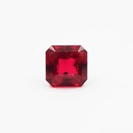 Square Cut Red Ruby 8.05 Ct Natural Loose Gemstone Ring Size