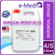 Surgical Spirit 4L / 5L [HOSPITECH] 70% Isopropyl Rubbing Alcohol Disinfectant Medical Hospital Grade Sanitizer