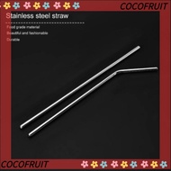 COCOFRUIT Metal Straw, Diameter 6mm Straight Tubes Stainless Steel Straws, Bends Stir Tube