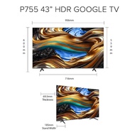 Tcl P755 Hdr Google Tv 43 Inch